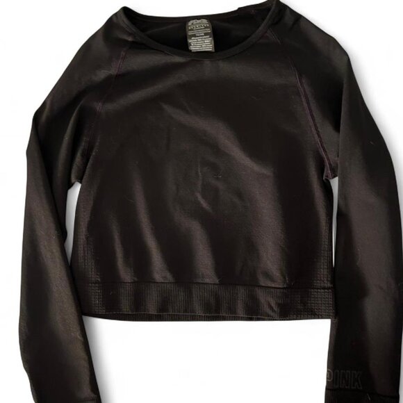Black PINK Victoria Secret Long Sleeve Workout Top - Medium - Picture 1 of 2